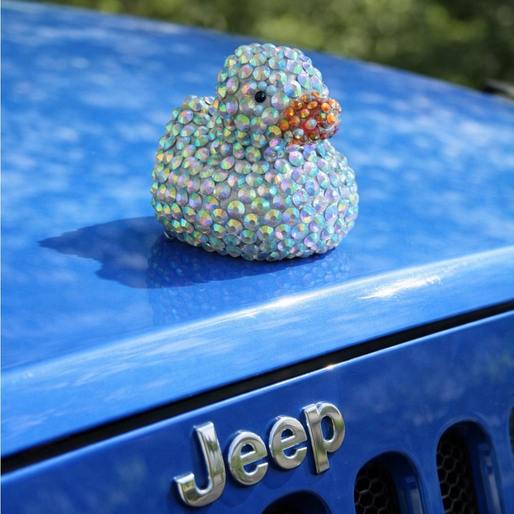 Rhinestone HANDMADE Bling Duck beautiful Crystals for Jeep Ducking